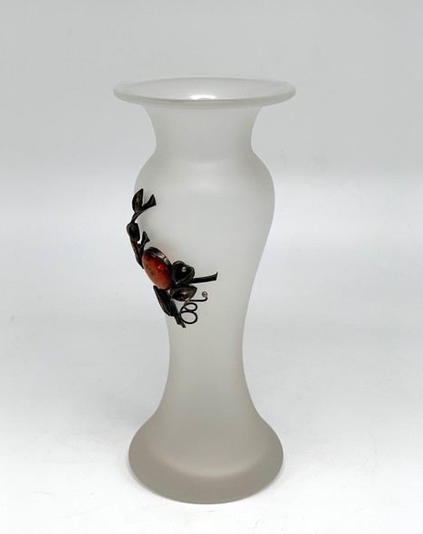 Винтажная ваза с янтарем