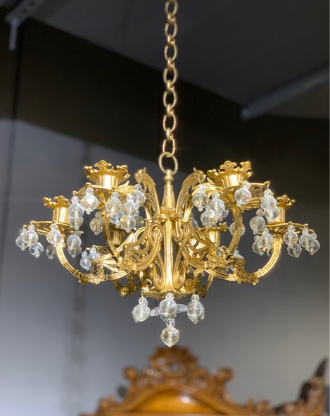 Vintage paired chandeliers