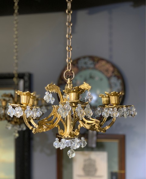 Vintage paired chandeliers