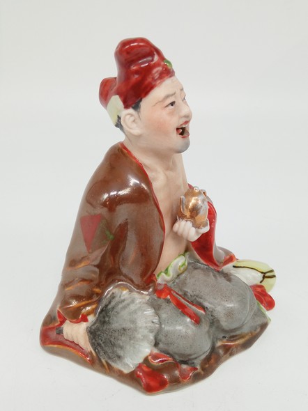 Антикварная статуэтка «Китаец с чайником»
