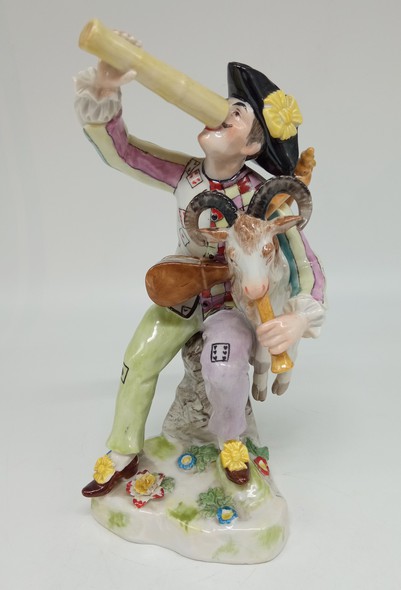 Antique figurine "Man with a goat", Dresden