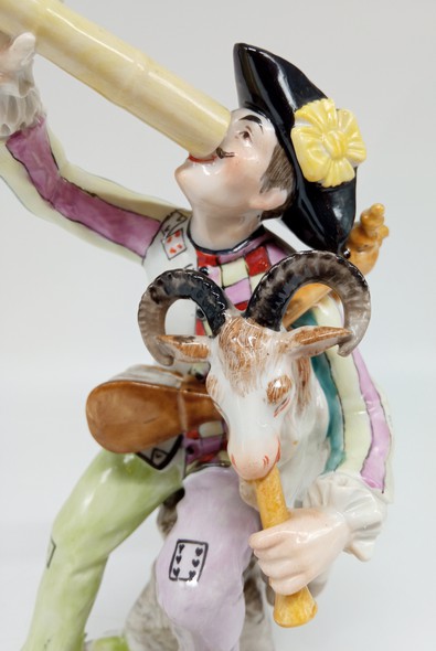 Антикварная статуэтка «Мужчина с козой», Дрезден