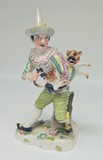 Antique figurine "Man with a dog", Dresden