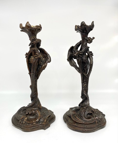 Antique pair of candlesticks