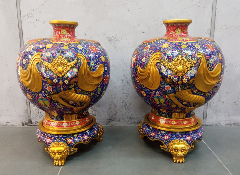 Antique pair vases