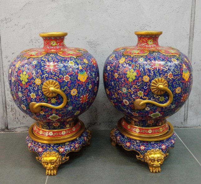 Antique pair vases