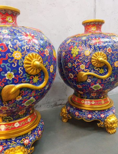 Antique pair vases