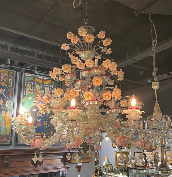 Large antique chandelier