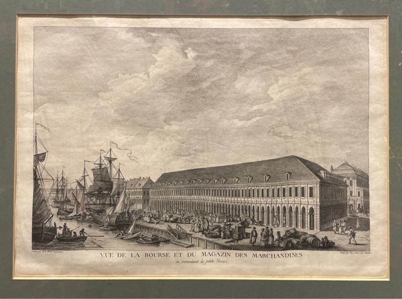 Engraving "St. Petersburg, Trade Exchange"