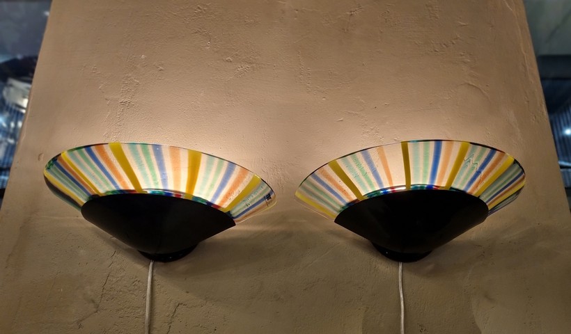 A set of four vintage lamps