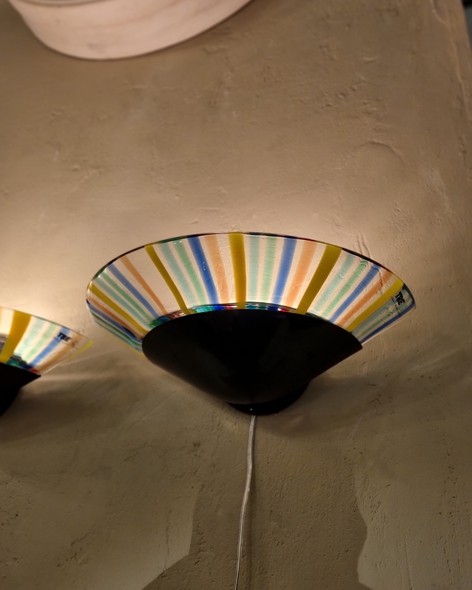 Комплект из четырёх винтажных светильников Мурано