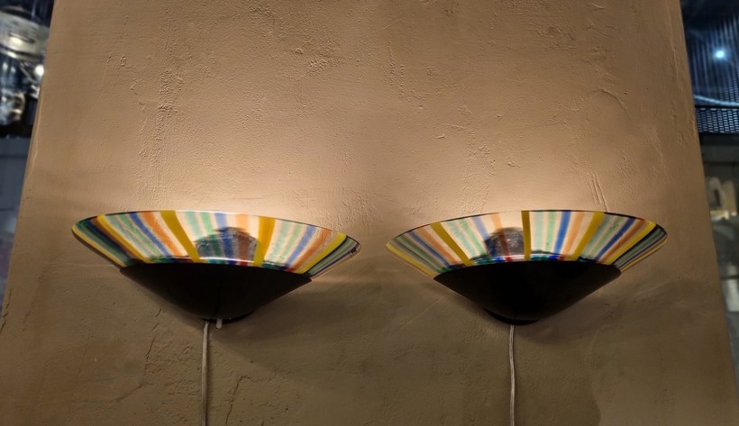 A set of four vintage lamps