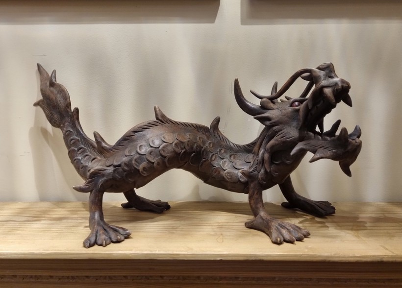 Винтажная скульптура «Дракон»