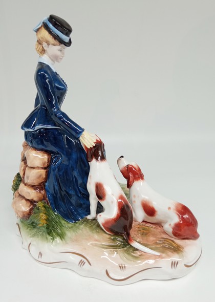 Винтажная статуэтка «Дама с собакой»