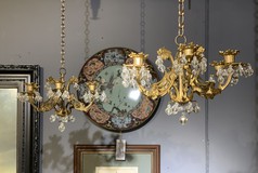 Vintage paired chandeliers