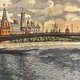 Vintage carpet "Moscow Kremlin"