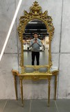 Антикварная консоль с зеркалом