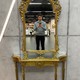 Antique console with mirror