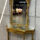 Antique console with mirror