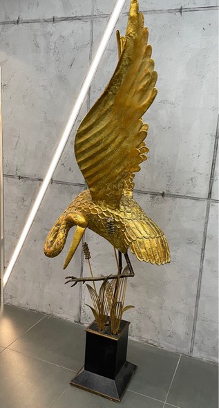Antique sculpture "Crane"