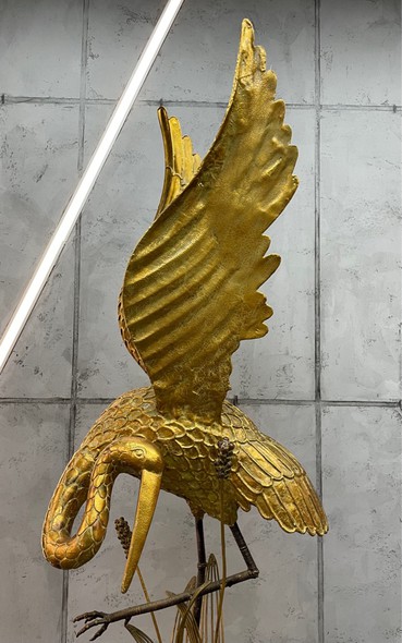 Antique sculpture "Crane"