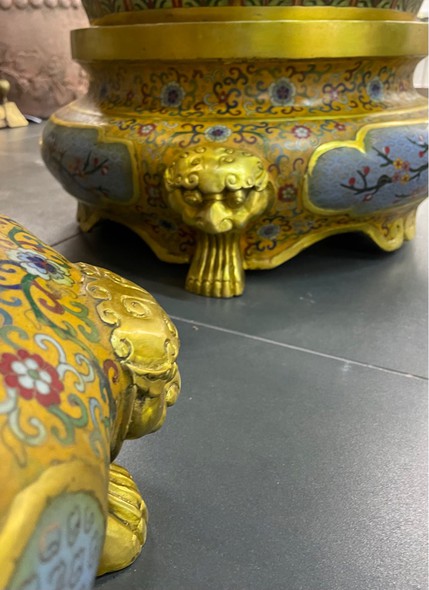 Antique cloisonne vases, China