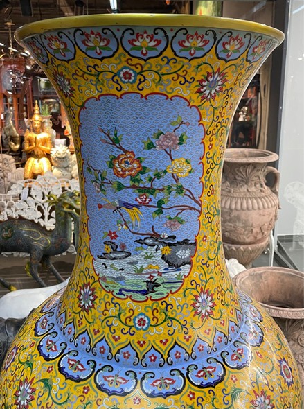 Antique cloisonne vases, China