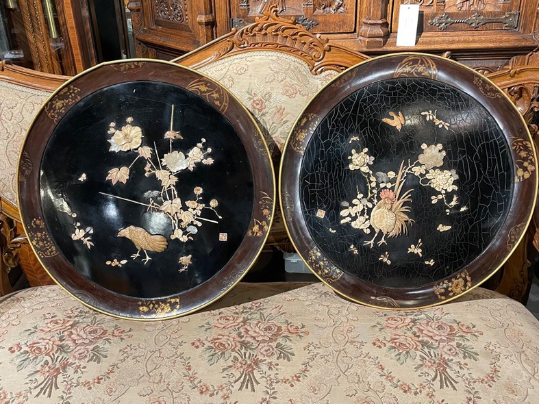 Antique pair of plates
