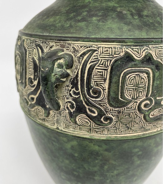 Antique oriental bronze vase
