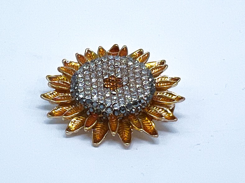 Vintage brooch "Sunflower"