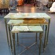 3 antique onyx tables