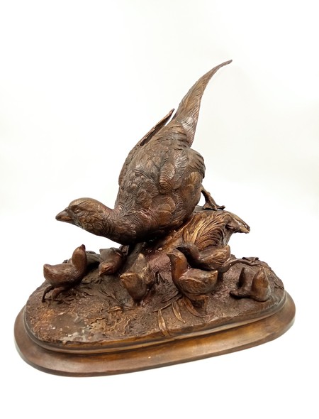 Antique sculpture "Partridge"