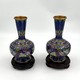 Antique paired cloisonne vases