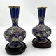 Antique paired cloisonne vases