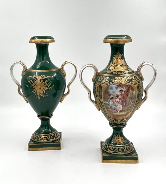 Antique paired vases, Limoges