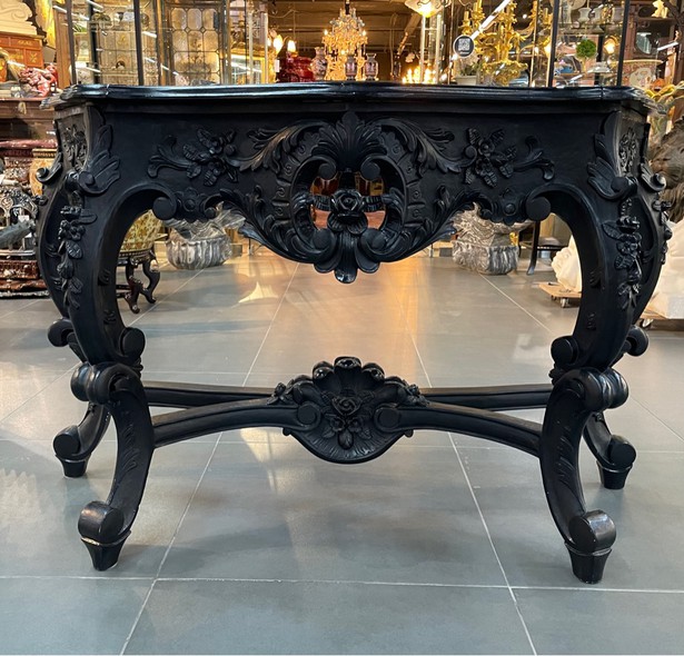 Black antique console