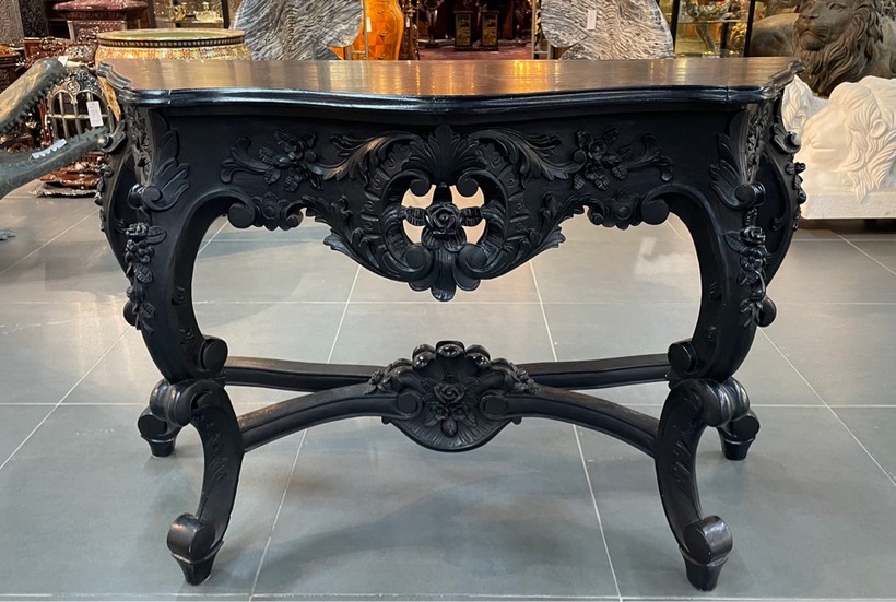 Black antique console