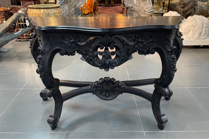 Black antique console