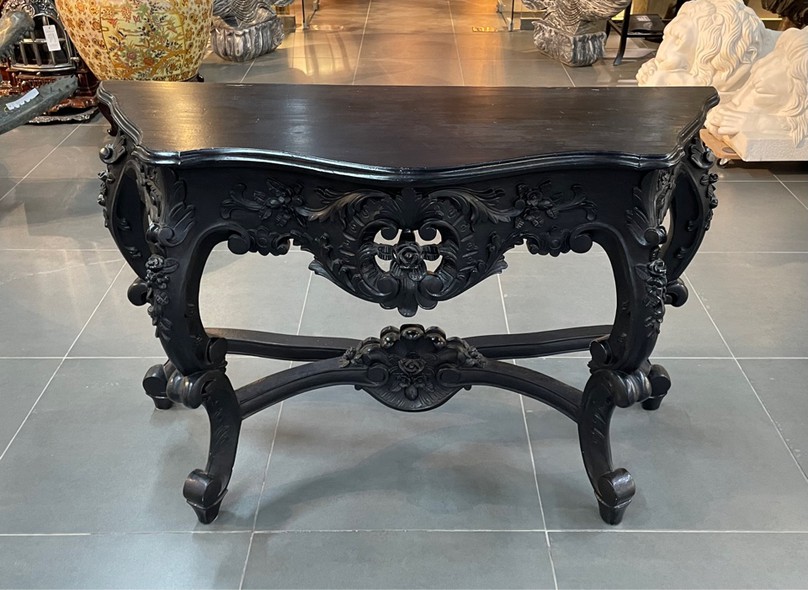 Black antique console