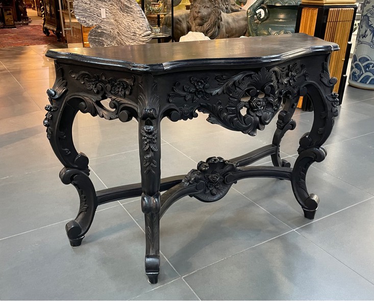 Black antique console