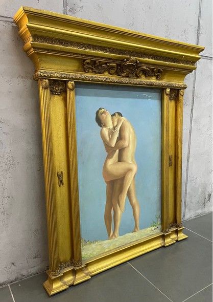 Antique painting "Couple in love"