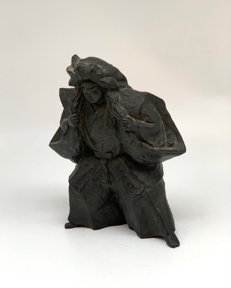 Антикварная скульптура 
"Актёр-самурай", Япония