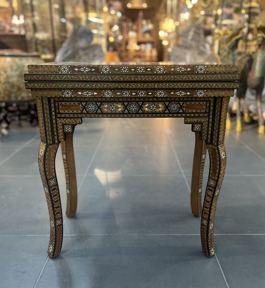 Vintage game table with mosaic