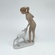 Vintage figurine "Nude girl with fawn"