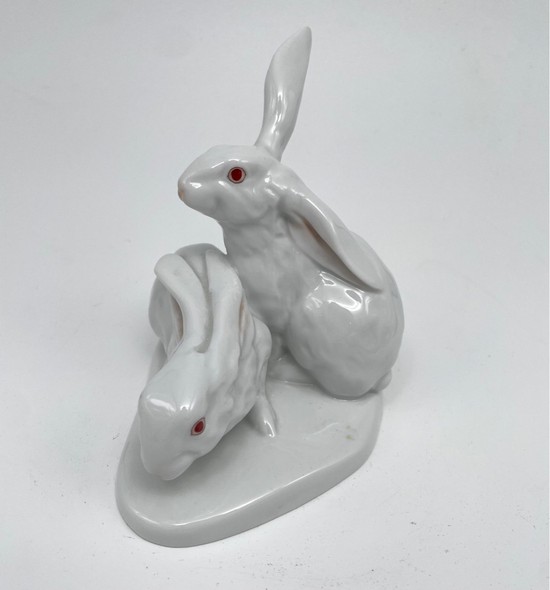 Vintage figurine "Hares"
