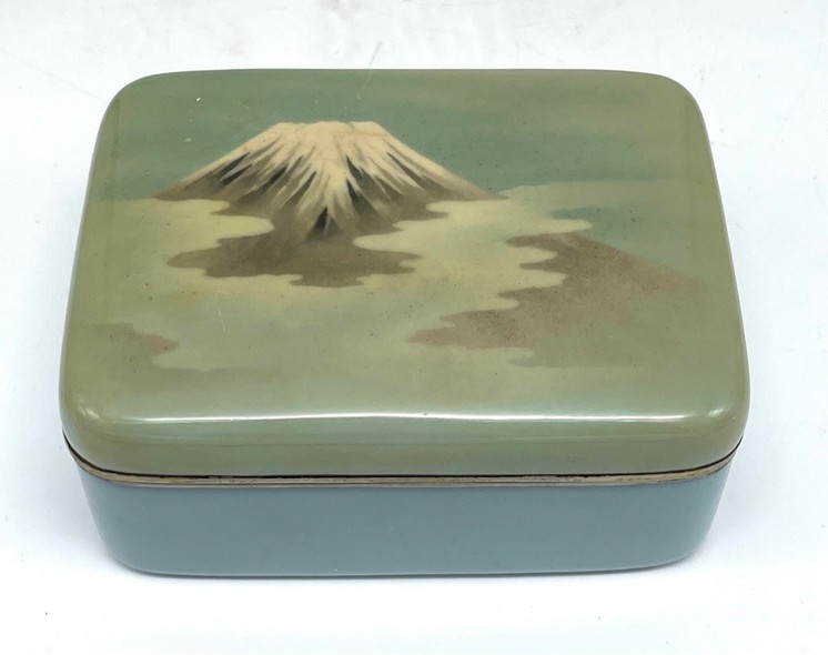 Antique box "Mount Fuji", cloisonne