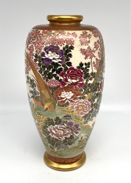 Antique vase "Pheasants"