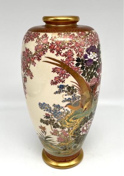 Antique vase "Pheasants"