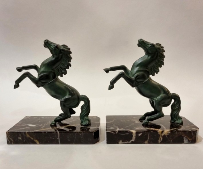 Antique bookends "Horses"