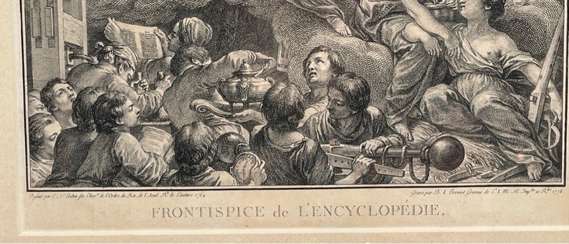 Engraving "Frontispiece de l'Encyclopédie"